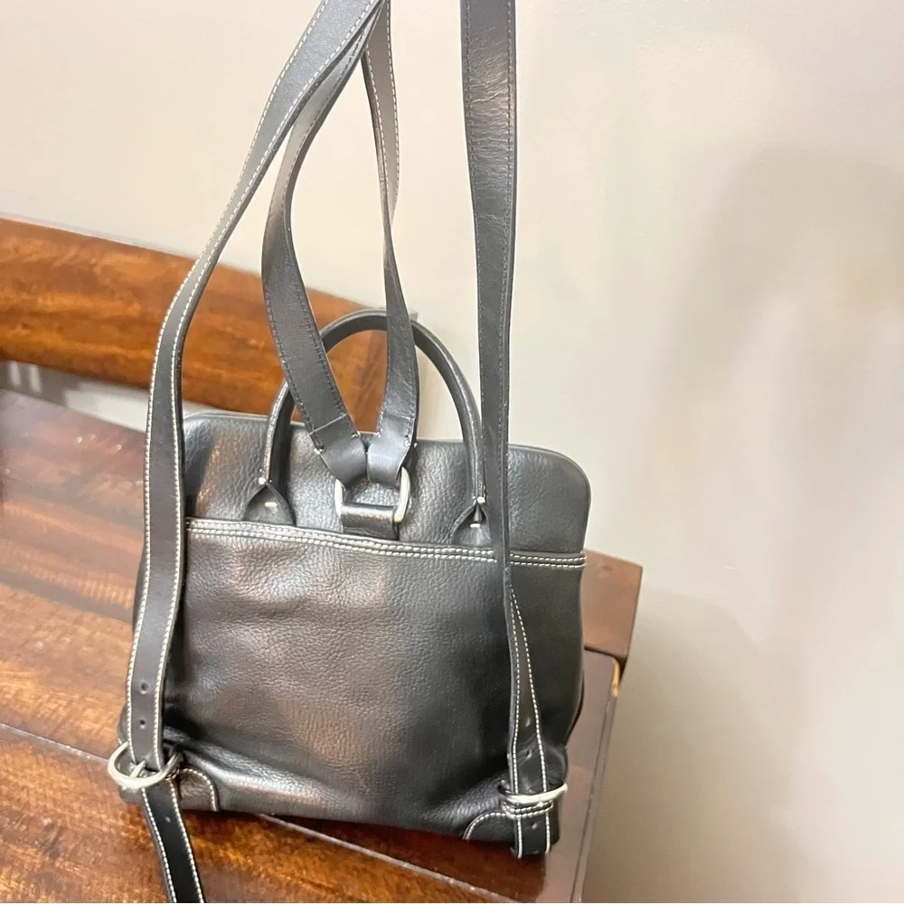 Pristine Condition Dooney and Bourke Pebble Grain Leather Black Backpack